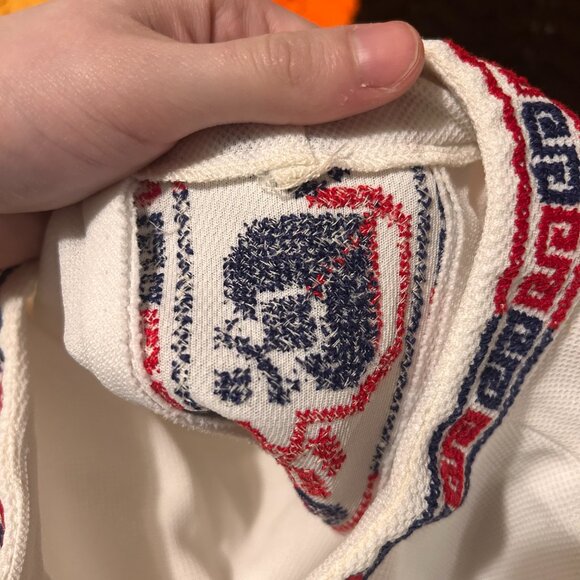 1960s MOD amy adams knits 60s mod embrodiered stripe hippie white dress! - Picture 14 of 16